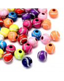 Deportes: Beisbol. Varios colores. 12 milímetros diámetro. 4 mm perforación. 20 unidades.