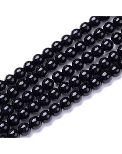 Jade. Negro. 06 milímetros diámetro. 1 mm perforación. 60 unidades hilo (aproximado)