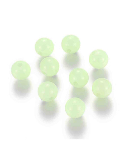 Esfera fluorescente. Color amarillo. 04 mm diámetro. 1,5 mm perforación. 200 unidades aproximado.