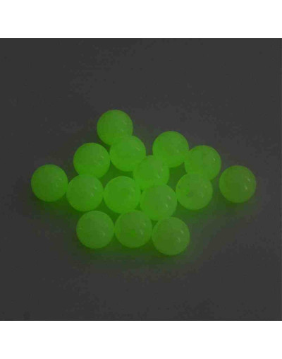 Esfera fluorescente. Color amarillo. 08 mm diámetro. 1,5 mm perforación. 50 unidades aproximado.