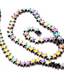 Hematite sintético. Estrella multicolor. 6x6x2 milímetros. 1 mm perforación. 10 uds Hematite sintético. Estrella multicolor. 6x6x2 milímetros. 1 mm perforación. 10 uds