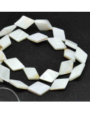 Concha de mar. Rombo. Natural. 15x10 milímetros. 1 mm perforación. 26 uds hilo (aproximado).