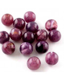 Imitación: Amatista. Esfera. 8 milímetros diámetro. 1,5 mm perforación. 50 unidades aproximado.