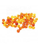 Imitación: Ambar. Esfera. 8 milímetros diámetro. 1,5 mm perforación. 50 unidades aproximado.