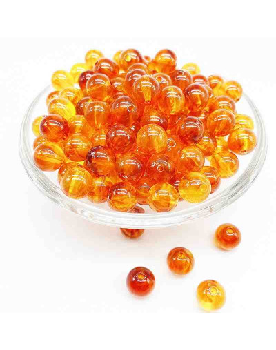 Imitación: Ambar. Esfera. 8 milímetros diámetro. 1,5 mm perforación. 50 unidades aproximado.