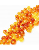 Imitación: Ambar. Esfera. 8 milímetros diámetro. 1,5 mm perforación. 50 unidades aproximado.