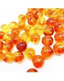 Imitación: Ambar. Esfera. 8 milímetros diámetro. 1,5 mm perforación. 50 unidades aproximado.