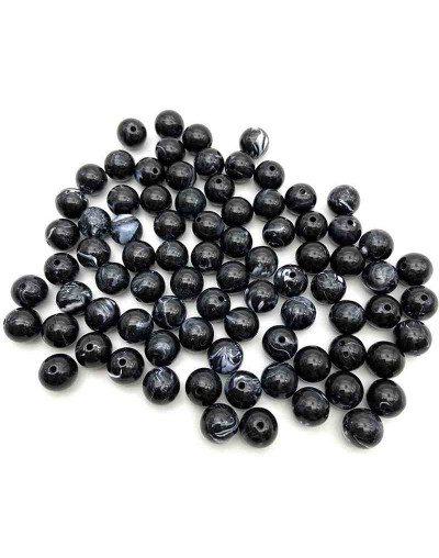 Imitación: Onix. Esfera. 8 milímetros diámetro. 1,5 mm perforación. 50 unidades aproximado.