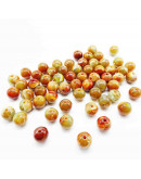 Imitación: Agata. Esfera. 8 milímetros diámetro. 1,5 mm perforación. 50 unidades aproximado.