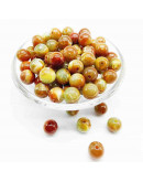 Imitación: Agata. Esfera. 8 milímetros diámetro. 1,5 mm perforación. 50 unidades aproximado.