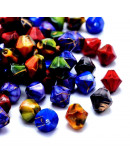 Spray Painted. Bi-cono. 7,5x7,5 milímetros. 1,5 mm perforación. 40 unidades aproximado.