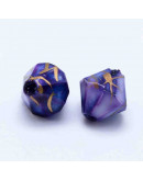 Spray Painted. Bi-cono. 7,5x7,5 milímetros. 1,5 mm perforación. 40 unidades aproximado.