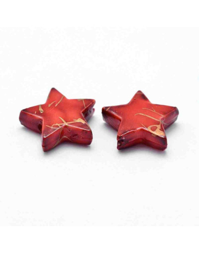 Spray Painted. Estrellas. 13,5x14,5 milímetros. 1 milímetros perforación. 10 unidades.