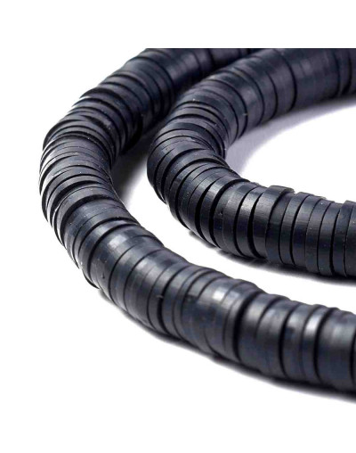 Discos. Color negro. 4 milímetros diámetro. 1 mm grosor. 1 mm perforación. 380~400 uds hilo. Discos. Color negro. 4 milímetros diámetro. 1 mm grosor. 1 mm perforación. 380~400 uds hilo.