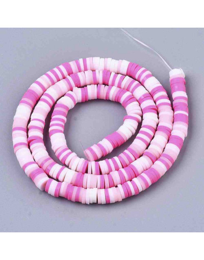 Discos. Color mixto. HotPink. 4 mm diámetro. 1 mm grosor. 1 mm perforación. 380~400 uds hilo. Discos. Color mixto. HotPink. 4 mm diámetro. 1 mm grosor. 1 mm perforación. 380~400 uds hilo.