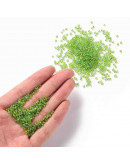 Chaquira. Cristal Arcoiris. GREEN YELLOW. 2 mm. 1 mm perforación. 40 gramos (2600 uds aprox)