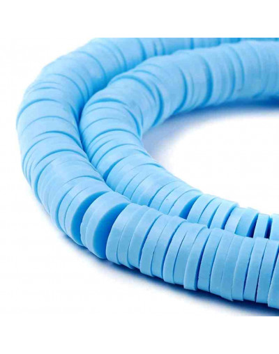 Discos. Color celeste. 4 milímetros diámetro. 1 mm grosor. 1 mm perforación. 380~400 uds hilo. Discos. Color celeste. 4 milímetros diámetro. 1 mm grosor. 1 mm perforación. 380~400 uds hilo.