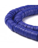 Discos. Color azul. 6 milímetros diámetro. 1 mm grosor. 1 mm perforación. 380~400 uds hilo.