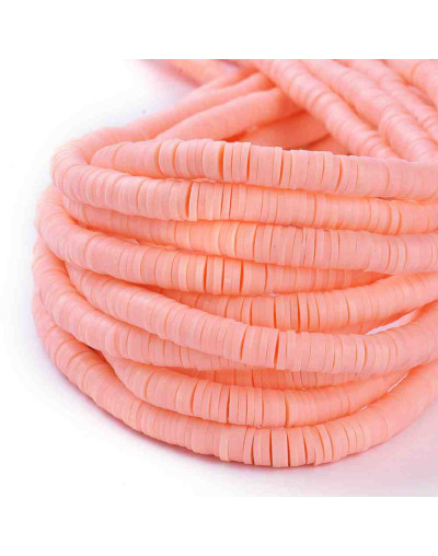 Discos. Color rosado suave. 4 milímetros diámetro. 1 mm grosor. 1 mm perforación. 380~400 uds hilo.