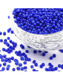 Chaquira. Color sólido. AZUL. 2 mm. 1 mm perforación. 40 gramos (2600 uds aprox)