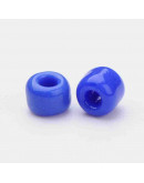 Chaquira. Color sólido. AZUL. 2 mm. 1 mm perforación. 40 gramos (2600 uds aprox)