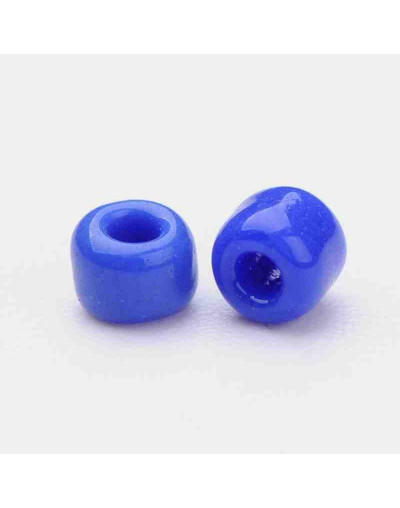 Chaquira. Color sólido. AZUL. 2 mm. 1 mm perforación. 40 gramos (2600 uds aprox)