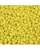 Chaquira. Color sólido. YELLOW. 4 milímetros.1,50 mm perforación. 40 gramos (390 uds. aprox.)