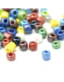 Color Sólido Lustrado. MIXTO. 2 mm. 1 mm perforación. 40 gramos (2600 uds aprox)