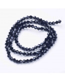 Bi-Cono. Negro. 4x4 milímetros. 1 mm perforación. 104 unidades hilo (aproximado).