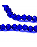 Bi-Cono. Azul. 4x4 milímetros. 1 mm perforación. 104 unidades hilo (aproximado).