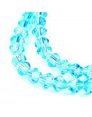 Bi-Cono. Celeste. 4x4 milímetros. 1 mm perforación. 104 unidades hilo (aproximado).