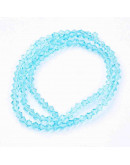 Bi-Cono. Celeste. 4x4 milímetros. 1 mm perforación. 104 unidades hilo (aproximado).