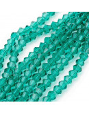 Bi-Cono. Verde. 4x4 milímetros. 1 mm perforación. 104 unidades hilo (aproximado).