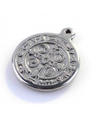 San Benito. Acero inoxidable.Color plateado.19,5x16x2 mm.1 unidad San Benito. Acero inoxidable.Color plateado.19,5x16x2 mm.1 unidad