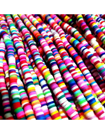 Discos. Varios colores. 4 milímetros diámetro. 1 mm grosor. 1 mm perforación. 380~400 uds hilo.