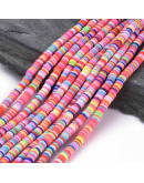 Discos. Varios colores. 6 milímetros diámetro. 1 mm grosor. 1 mm perforación. 380~400 uds hilo.