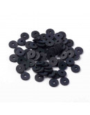 Discos. Color negro. 6 milímetros diámetro. 1 mm grosor. 1 mm perforación. 380~400 uds hilo.