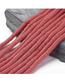 Discos. Color rojo. 6 milímetros diámetro. 1 mm grosor. 1 mm perforación. 380~400 uds hilo.