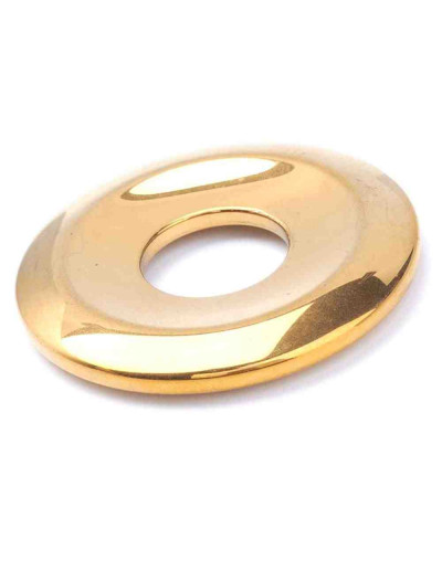 Hematite. Dona. Color GOLD. 50x7 milímetros. 18 mm perforacion. 1 unidad. Hematite. Dona. Color GOLD. 50x7 milímetros. 18 mm perforacion. 1 unidad.