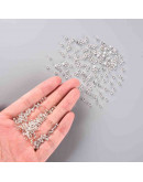 Cristal Línea Plateada. WHITE. 3 milímetros. 1 mm perforación. 40 gramos