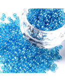 Cristal Lustrado. LIGHT CYAN. 3 milímetros. 1 mm perforación 40 gramos 