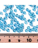 Cristal Lustrado. LIGHT CYAN. 3 milímetros. 1 mm perforación 40 gramos 