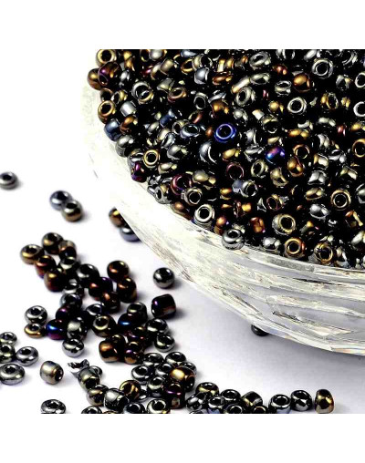 Color Sólido Metalizado. COLORFULL. 3 mm diámetro. 1 mm perforación. 40 gramos 