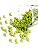 Color Sólido. GREEN YELLOW. 3 milímetros. 1 mm perforación. 40 gramos