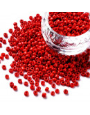 Color Sólido. CRIMSON. 3 milímetros.1 mm perforación. 40 gramos