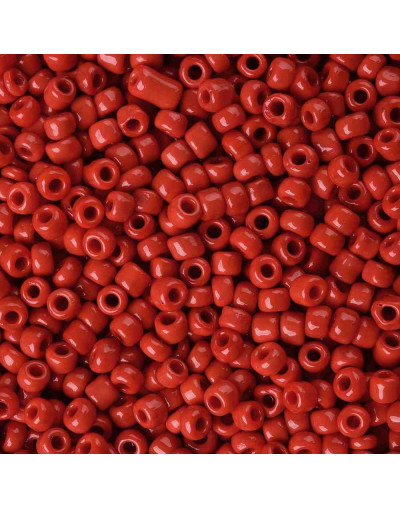 Color Sólido. CRIMSON. 3 milímetros.1 mm perforación. 40 gramos