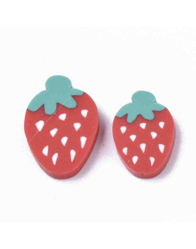 Fresas. 11x8x2 milímetros. Sin perforación. 30 unidades aproximado.