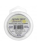 Acero inoxidable. Plateado. Redondo. Calibre 28 (0,32 mm).Temple suave. 40 yardas