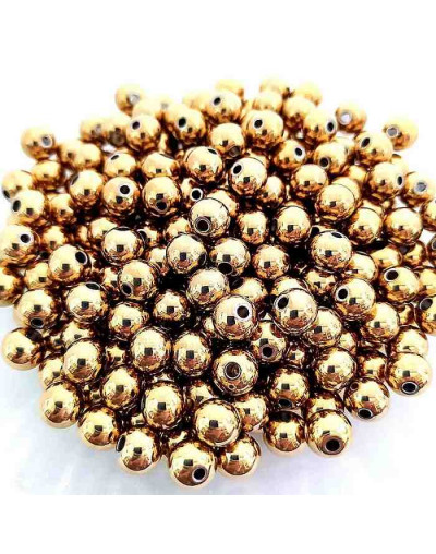Separadores esfera Acero Color dorado 6 mm diámetro 2 mm perforación 30 unidades Separadores esfera Acero Color dorado 6 mm diámetro 2 mm perforación 30 unidades