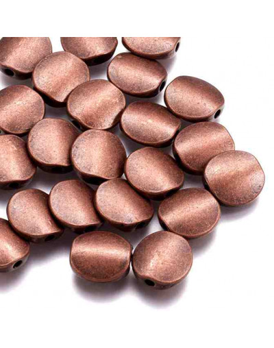 Monedas. Cobre. Color cobre antiguo.10x10x4 mm 1 mm perforación 10 unidades